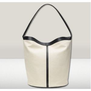 여성 렉토 오프화이트 라지 캔버스 버킷백 RW21SZBG003OB