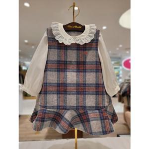 쇼콜라 펄체크원피스세트 (TTMWOE084M)여아겨울외출복돌두돌선물