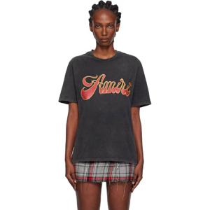 25 FW 아미리 여성 블랙 아미리 그루비 티셔츠 252886F110009