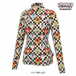 [스팍스]여성 캐릭터 패턴 베이스레이어 긴팔 하이넥 하프넥 티셔츠 SP3LTS016