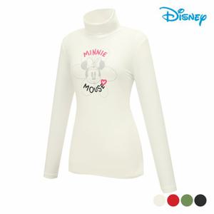 [디즈니골프]여성 캐릭터 베이스레이어 긴팔 하이넥 하프넥 티셔츠 DP3LTS081