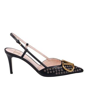 발렌티노 V로고 시그니처 스터드 슬링백 7W0S0R01QAG 0NO