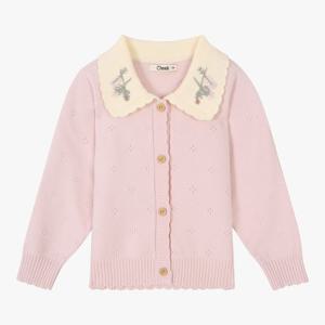 [치크(키즈)]봄 꽃자수 카라 가디건 CKCK2411G