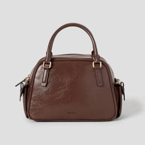 [빈폴] 쥬니 라운드형 탑지퍼 토트백 - 브라운 BE59D3M02C