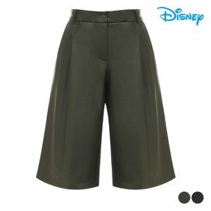 [디즈니골프]여성 핀턱 뒷밴딩 페이크레더 버뮤다 5부 반바지 DP3LPS009