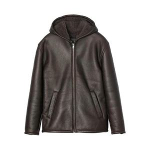 산드로 후드 레더 재킷 SHPBL01143