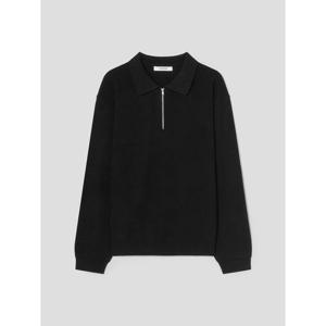 (455951LY25) [에잇세컨즈] 베이직 반집업 카라 니트 블랙