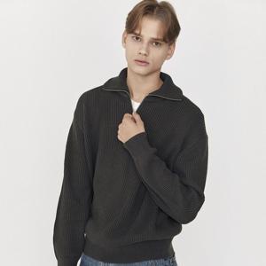 [지오다노] 터틀넥 반집업 니트 남자 기본핏 가을 스웨터 591305