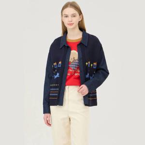 [베네통]데님 니트 블라우스 BABL01511