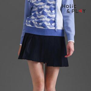 홀릭앤플레이 여성 플리츠 큐롯 스커트 HB3WCU002NY
