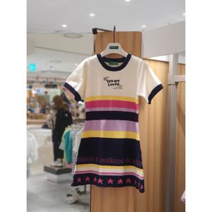 베네통키즈6 컬러풀 스트라이프 원피스 QAOP03541 25F