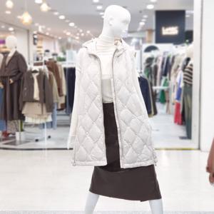 [ab.f.z]큐티 후드 오리털 롱패딩 조끼 FSPFZ4FD3J