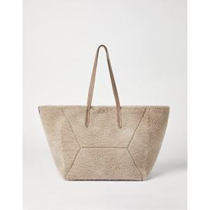 브루넬로쿠치넬리 퍼 지오메트릭 패널 토트백 MBLRD2571 C7890