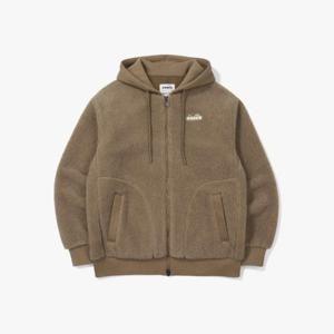 디아도라자켓 AQS D4423LFJ95BWS 컴피 플리스 후드집업 BROWN