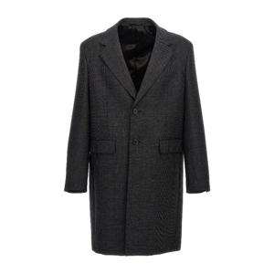 프라다 체크 울 싱글브레스트 코트 UC486MS23215OW F0308