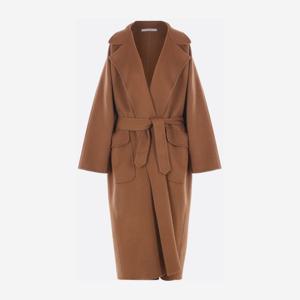 두산 캐시미어 펠트 와이드 라펠 코트 T9050D PALISSANDRO