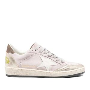 골든구스 핑크 스웨이드 스타 패치 로우탑 스니커즈 GWF00117F0