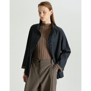 닥스 여성 25FW 네이비 스티치 배색 솔리드 트렌치 자켓 DLJA5D920N2