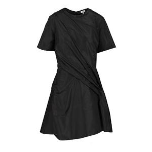 로에베  twisted dress in silk blend taffeta 반팔원피스 FW25 S359Y09XJD1100 5940668 Black
