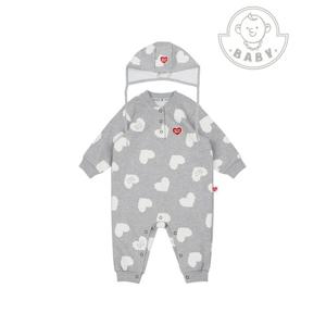 베이비BB하트올오버긴팔점프수트보넷세트 BB5FBS14MG