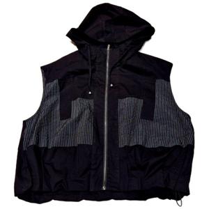 [안지크]스트라이프배색집업베스트 AJ3VT6100