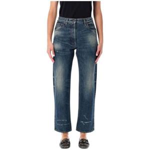 프라다 프라다 블루 데님 팬츠 2233281