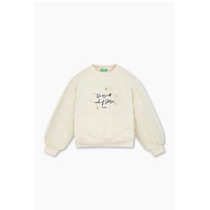 [베네통 키즈] 샤 믹스 맨투맨 QAMT21561IV_아이보리