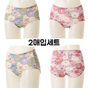 [비너스] 신축성좋은 모달스판 꽃나염 부인군팬티 [VPT6743J] 110사이즈 면스판팬티 큰사이즈 여자팬티