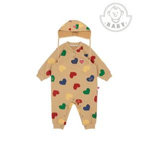 베이비BB하트올오버긴팔점프수트보넷세트 BB5FBS14CA