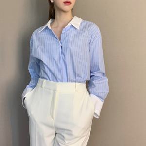 [파슨스] peak stripe shirt    [PW2Q2BL01]