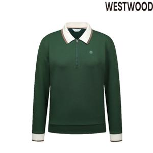 [웨스트우드]여성 간절기 세미 크롭 집업 카라티셔츠 WO3WCTS316