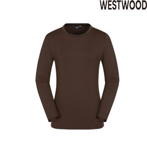 [웨스트우드]여성 가을 겨울 히트텍 라운드 티셔츠 WO3WTTR404