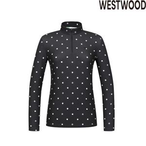 [웨스트우드]여성 간절기 도트 프린트 집업 등산셔츠 WO3WTTS306