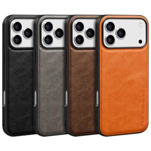 아이폰17 에어 프로 맥스 레트로 매트 가죽 실리콘 핸드폰케이스