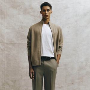 [지오다노]남자 5GG 목넥 니트 집업가디건 054925