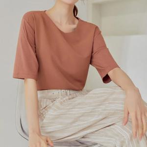 [리블리크]콰트 라운드넥 5부 티셔츠_RE3LT100