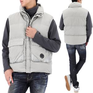 25FW CP컴퍼니 렌즈 와펜 크롬-R 히든 후드 다운 패딩 조끼 19CMVE028A 331