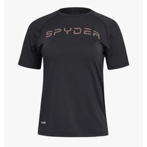 스파이더 W 러닝 레터링 반팔 티셔츠 BB SPIMCNRS282W BLK