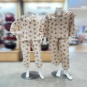 [보디가드] 예스 면100% 곰돌이 커플잠옷 긴팔잠옷 YSWNA853 YSMNA853