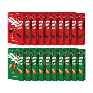 초코 빼빼로 46gX10개+아몬드 빼빼로 32gX10개