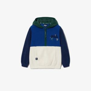 휠라키즈후드티 TQJ FK2FTG4501X-DBU TOD 컬러블럭 플리스 후드