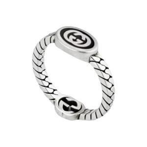 구찌 씬 인터로킹 G 링 실버 678654-J8410-8191