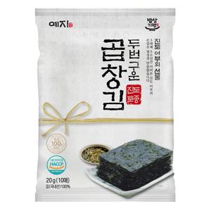 예지김 진도 명품 두번구운 곱창돌김 10봉(총 100장)