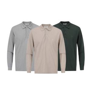 [에디션앤드지][3종1택/ 2025 F/W] 프리미엄 코튼 베이직 카라 티셔츠 NEF3TT921 GB777