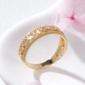 [비앤비골드] 14K 촘촘 가드링 원형컷 볼반지 SRS42177