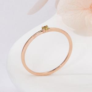 [비앤비골드] 14K 비쥬 페리도트 엥게이지 탄생석 반지 NPR42058