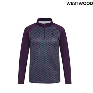 [웨스트우드]여성 봄 가을 멀티 프린트 기능성 집업셔츠 WO3WTTS308