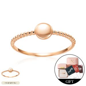 *커스텀 가능* [비앤비골드] 14K 볼륨 서클 코인 각인 커스텀 볼반지 MNR41948