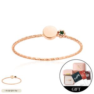 *커스텀 가능* [비앤비골드] 14K 원형 플라워볼 각인 탄생석 커스텀 반지 SRS41938