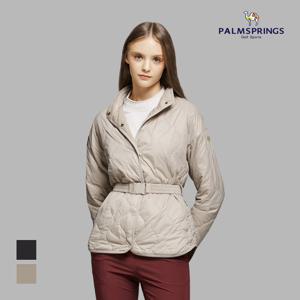 [팜스프링스] 여성 퀼팅 패딩 벨티드 자켓_SWPL253605